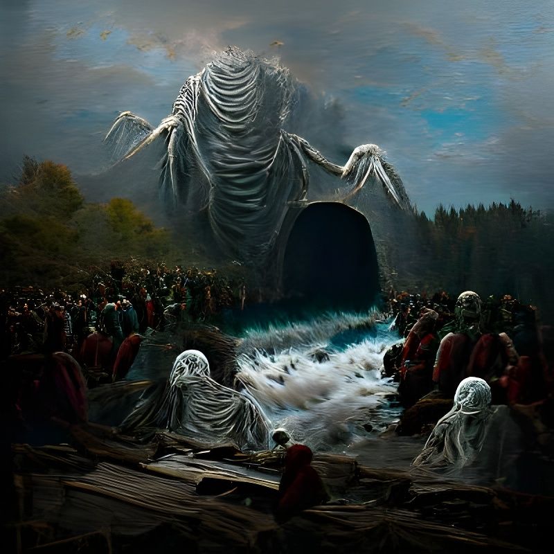 The Answer to Life as Horror Matte Painting