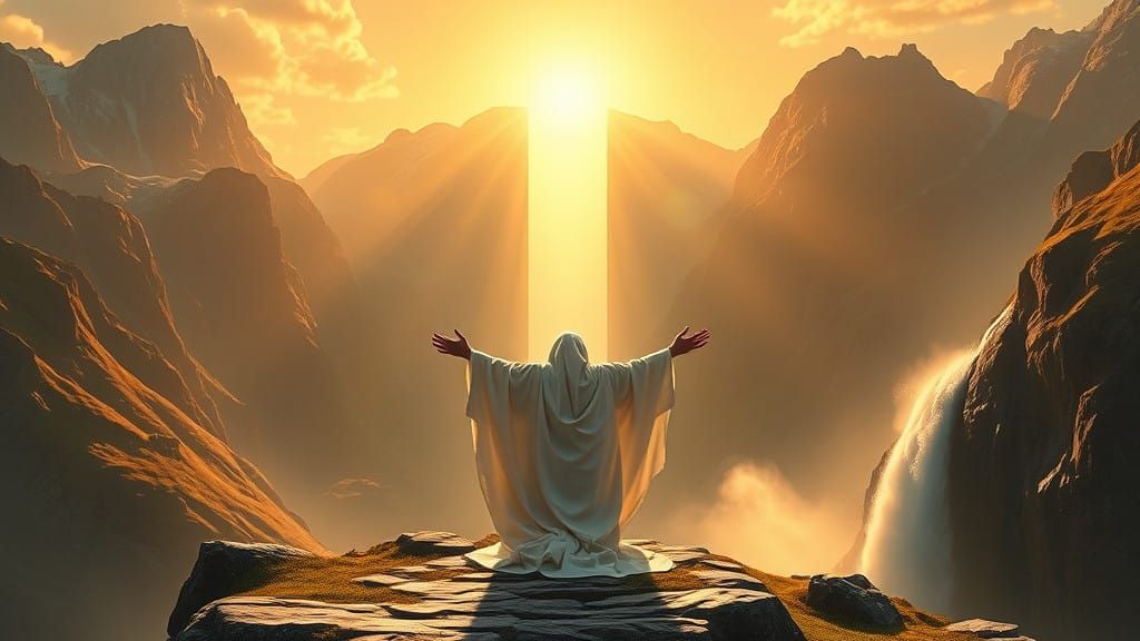 Ethereal Gateway in Golden Light