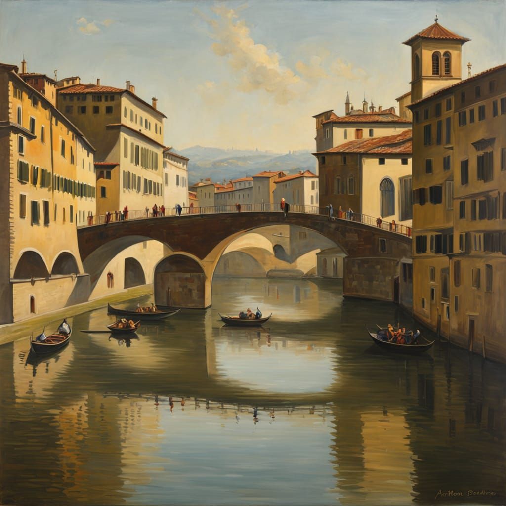 The Arno River in Ponte Santa Trinita
