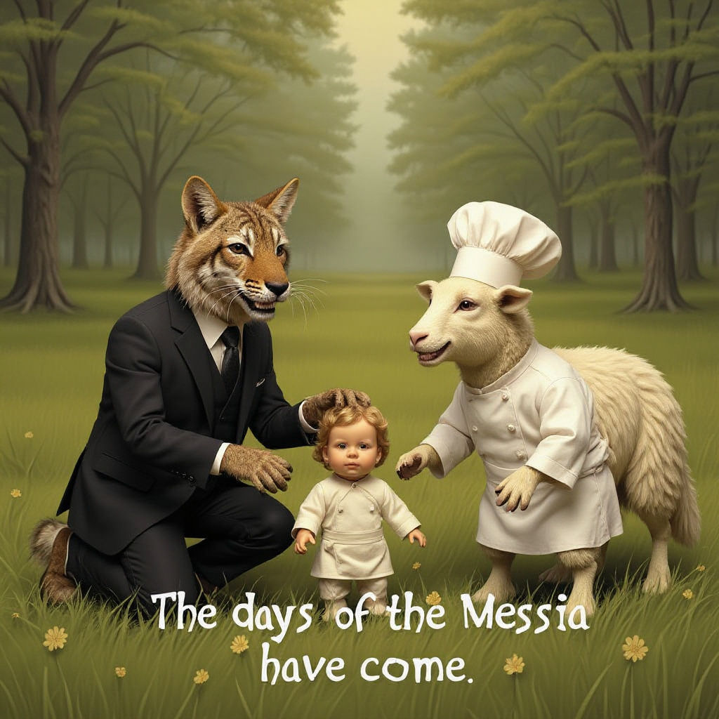 Harmonious Animals Playing Together in Realistic Style