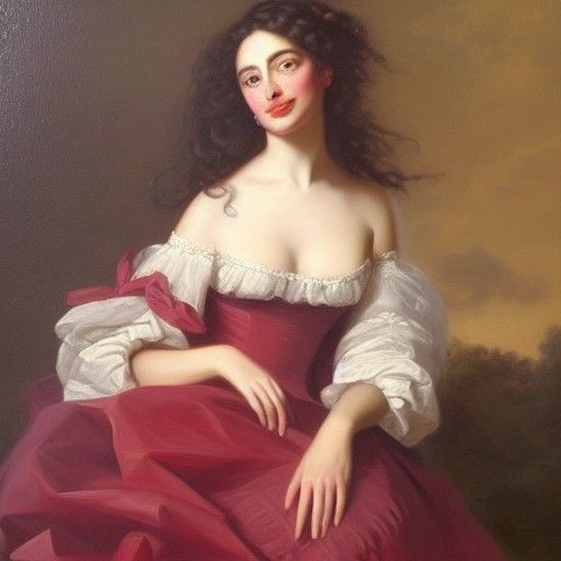 Elegant Portrait in 18th Century Style