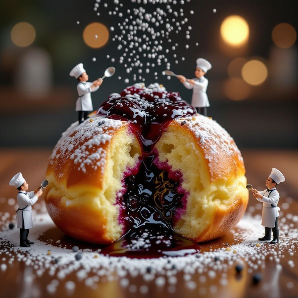 Germknödel with Blackberry Jam and Pastry Chefs