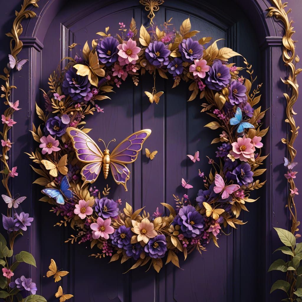 Ethereal Fantasy Wreath in Vibrant Colors