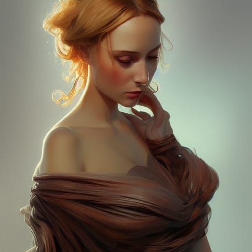 Elegant Woman in Cocktail Dress: Detailed Portrait