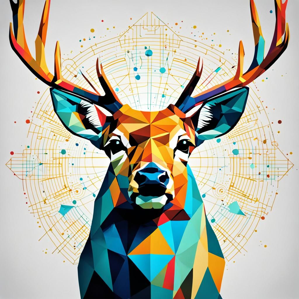 geometric deer