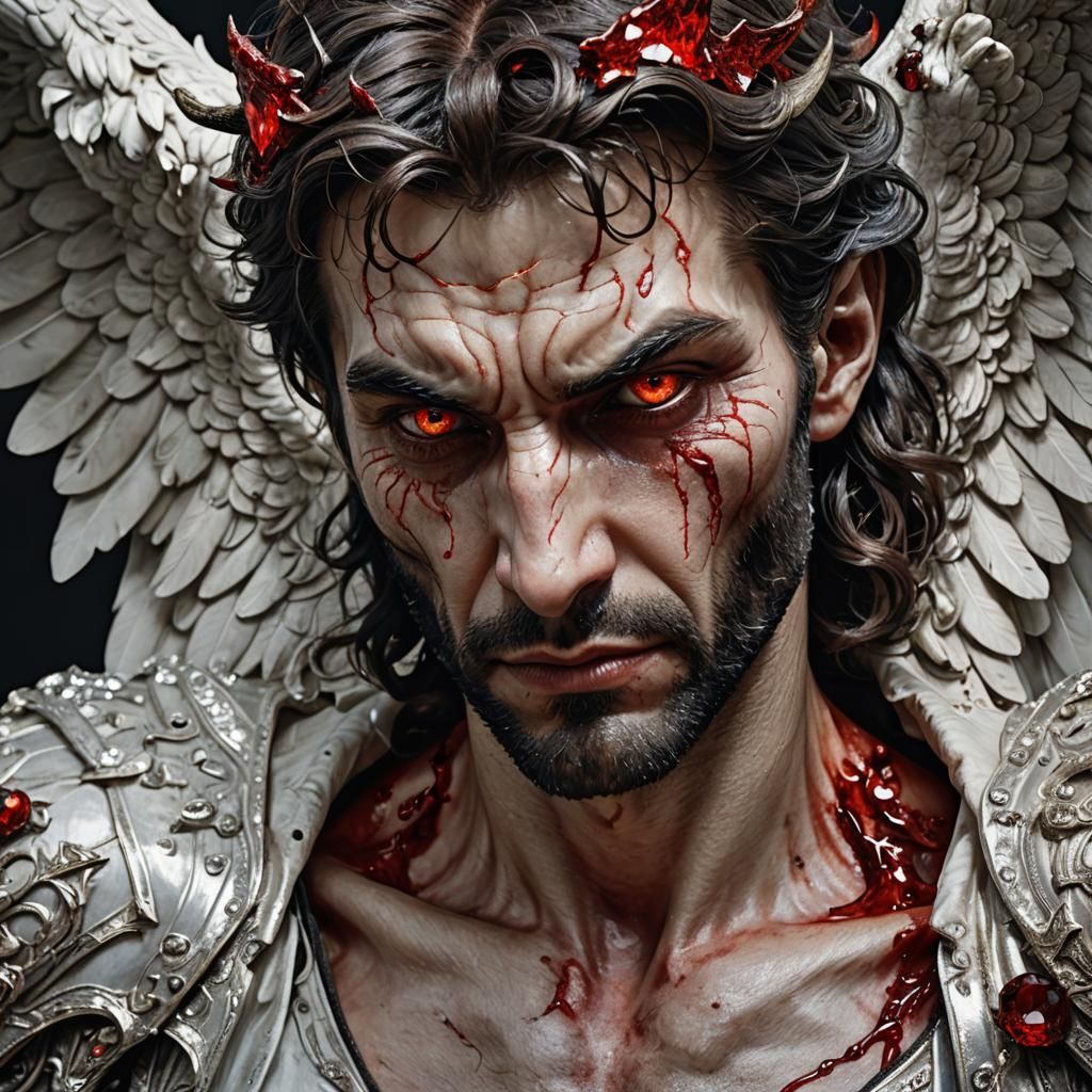 Fallen Angel: Hyperrealistic Portrait of Lucifer