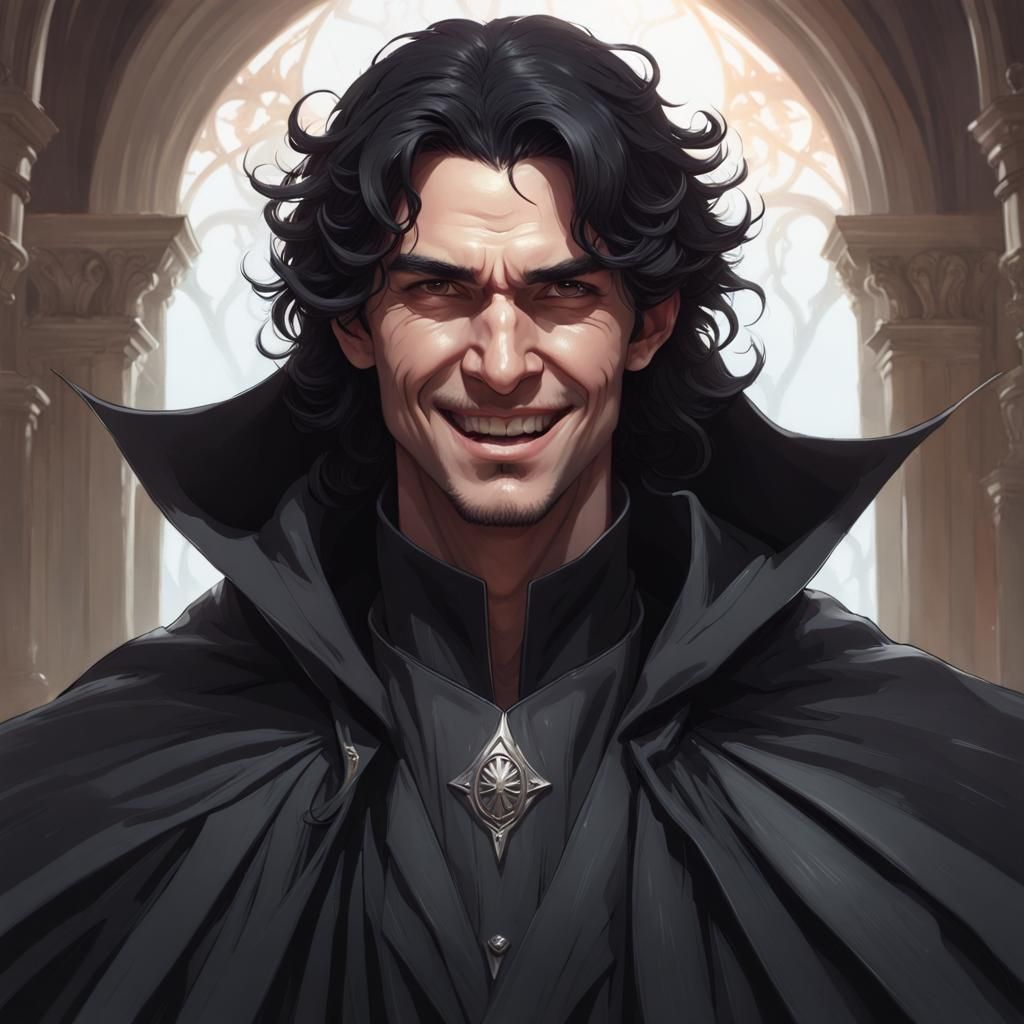 Lord of Lies: Sinister Portrait in Hyperdetailed Style