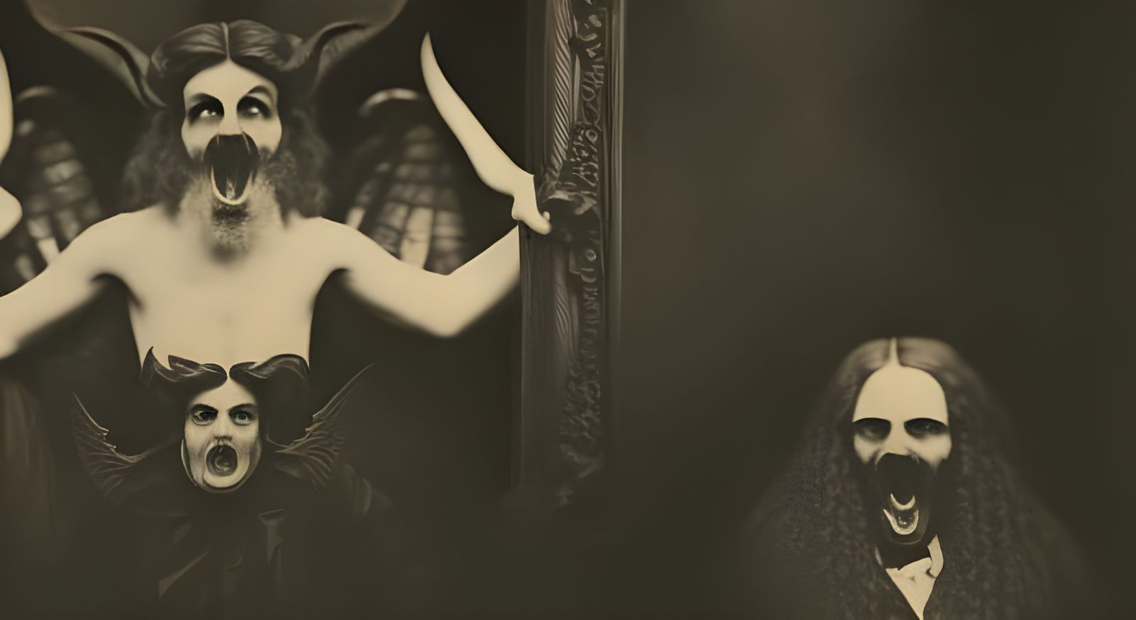 The Devil and Demons in Haunted Mansion Portrait