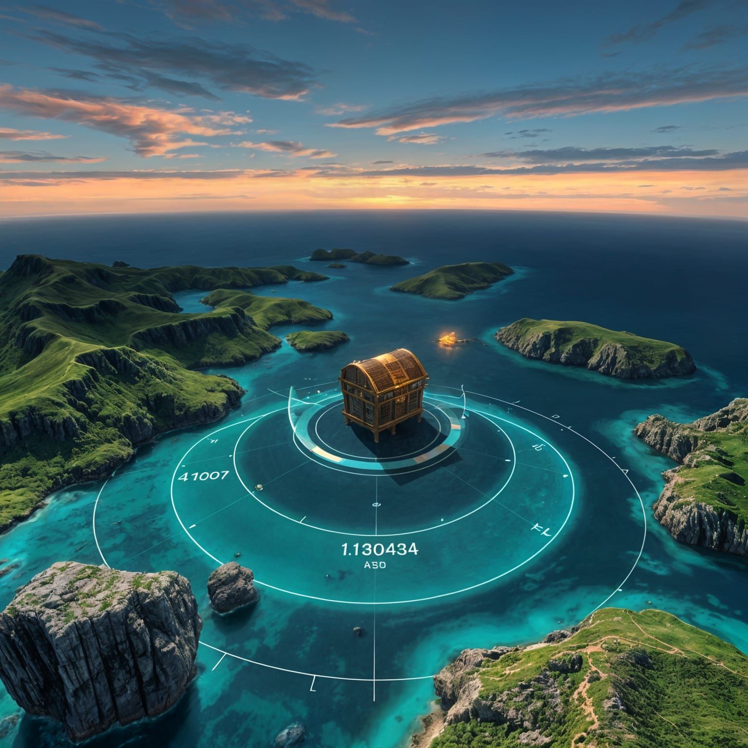 Radar Displaying the Location of Hidden Treasure