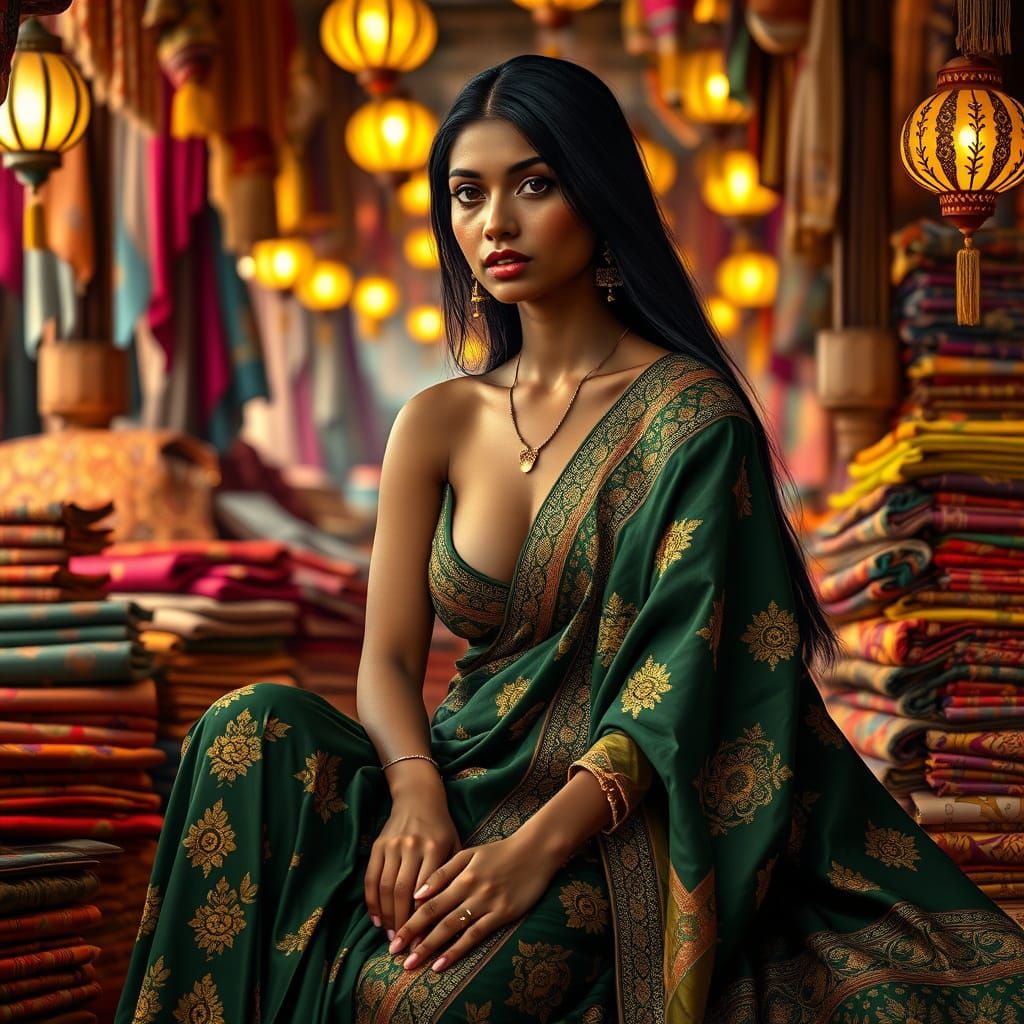 Indian Woman in Sari: Haberdasherypunk and Bollywoodpunk Fus...