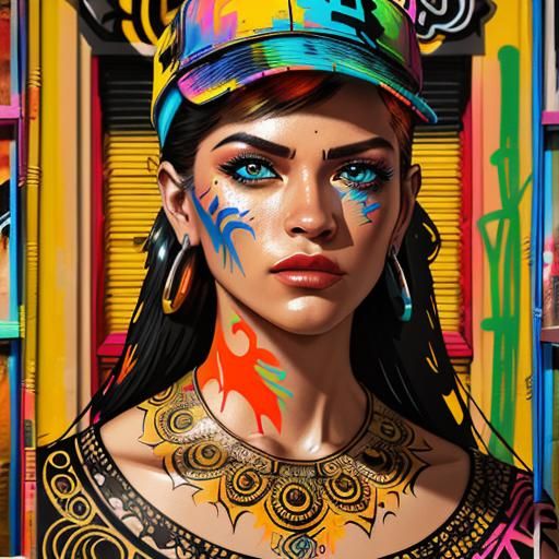 Dynamic Graffiti Art in Urban Alleyway