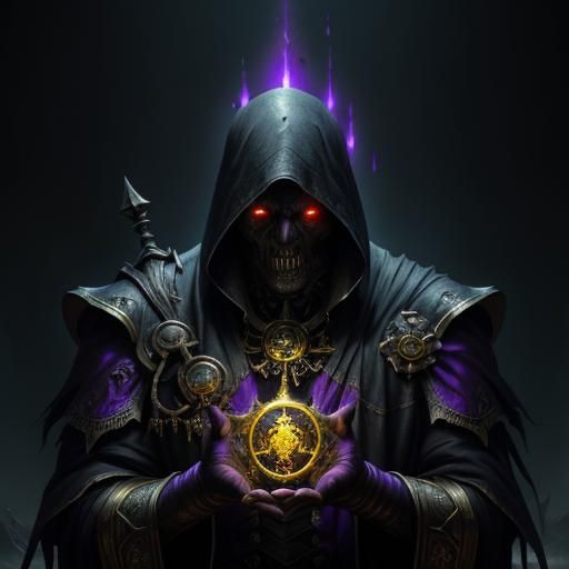 Necromancer in Dark Fantasy Style