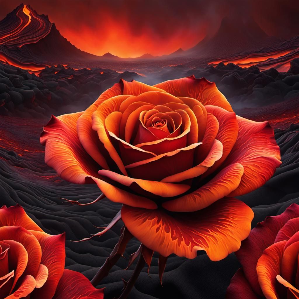Lava Rose: A Molten Illustration