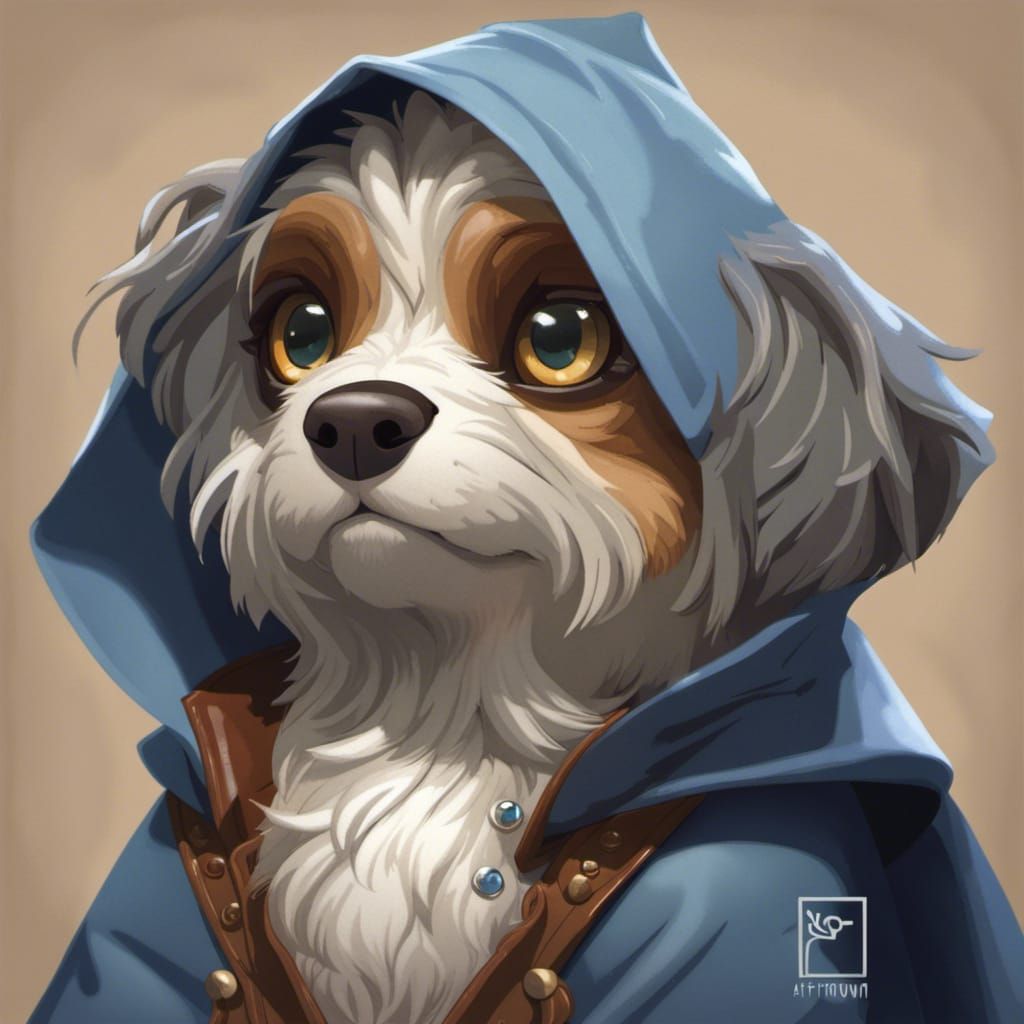 Plush Dog Portrait in Hyperdetailed Style