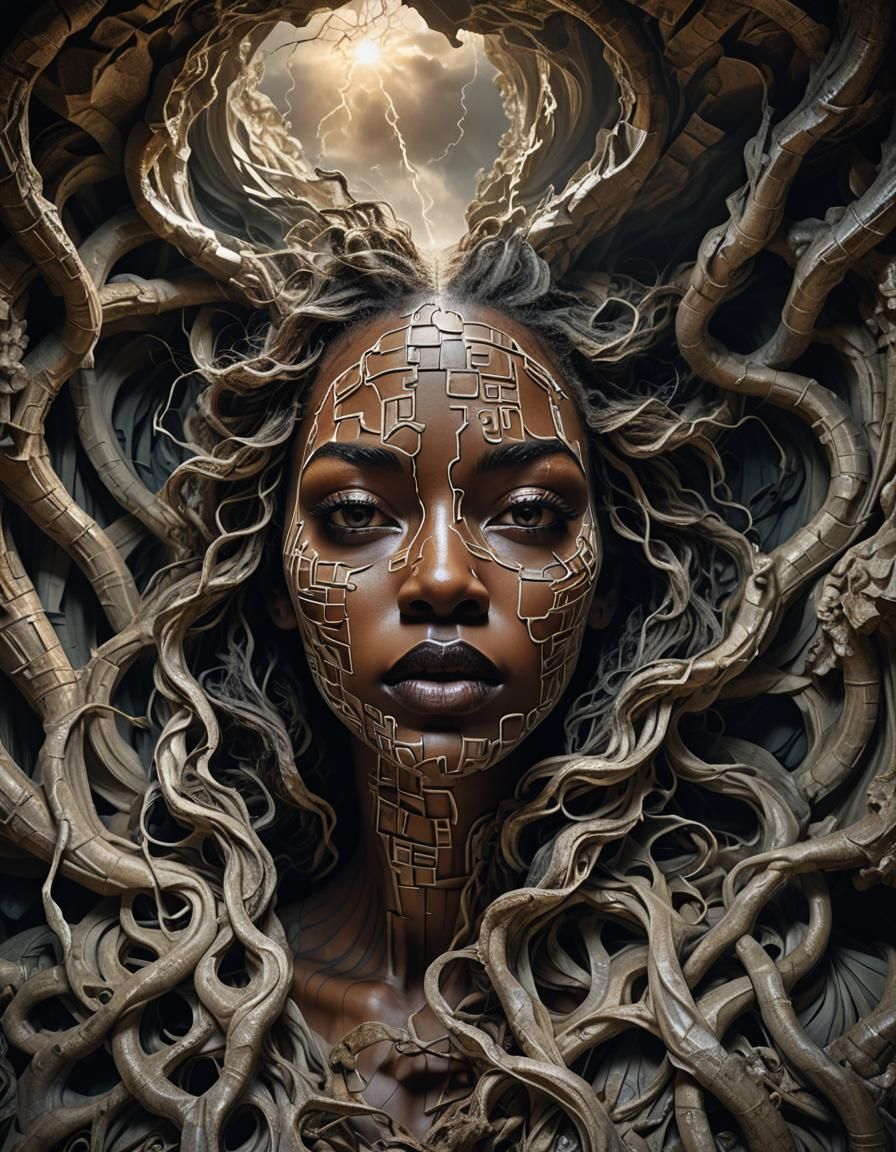 Goddess in a Storm: Surreal Rococo Fantasy