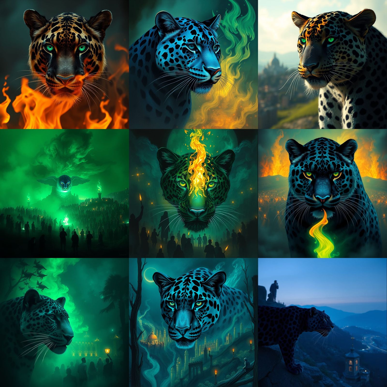 Celestial City of Gods with Blue Jaguar King