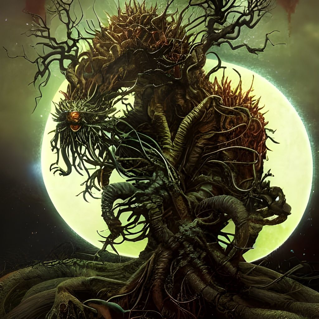 Intricate Sci-Fi Shrub Concept Art