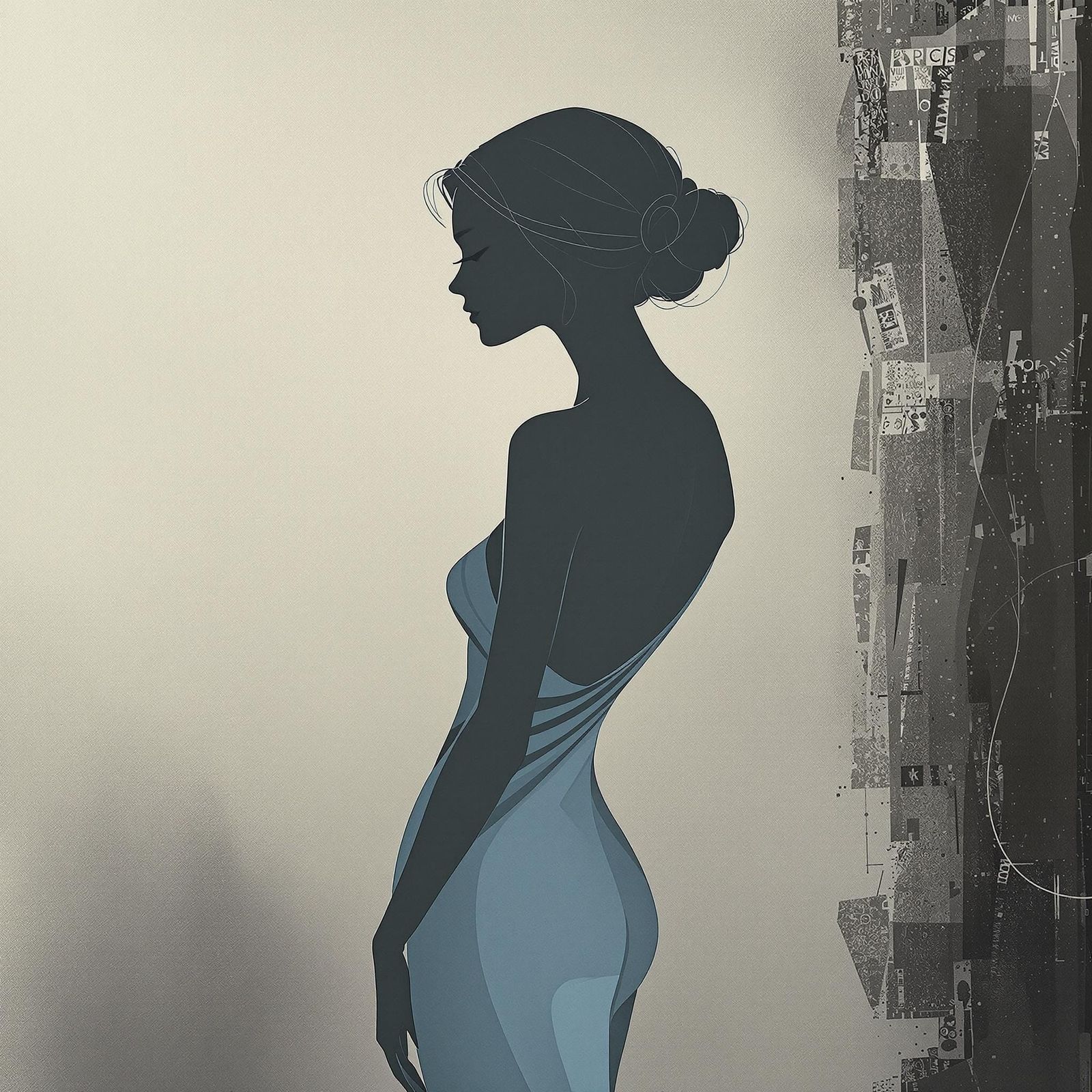 Elegant Noir-Inspired Woman in Timeless Cinematic Style