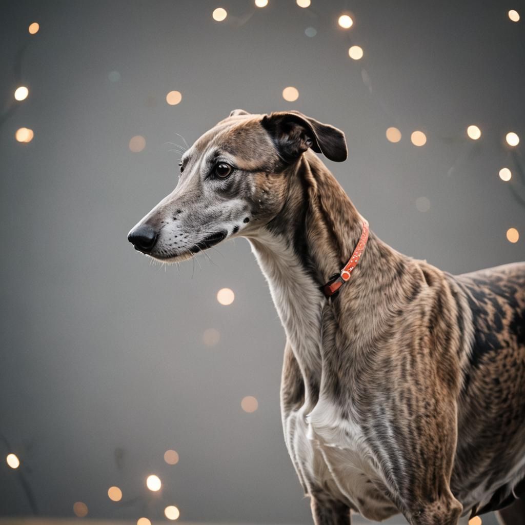 Elegant Greyhound in Natural Light: Professional Photography
