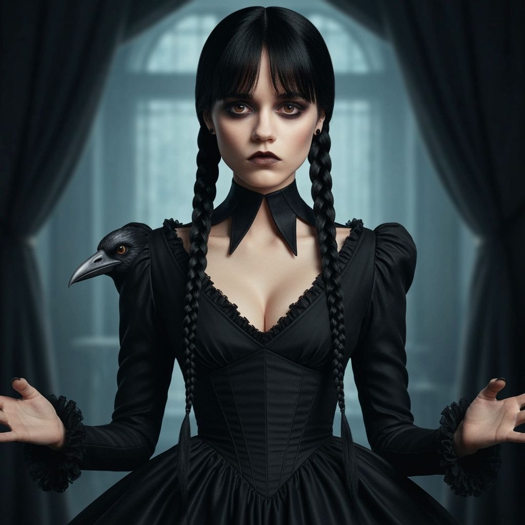 Wednesday Addams in Gothic Style