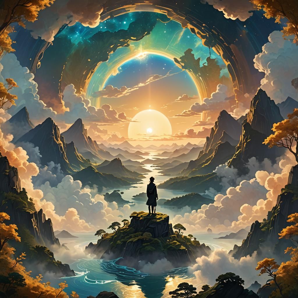 Two-Dimensional Being Observes Earth Through Portal