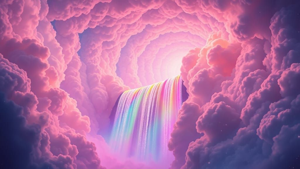Ethereal Cosmic Vortices with Hyperrealistic Waterfalls and ...