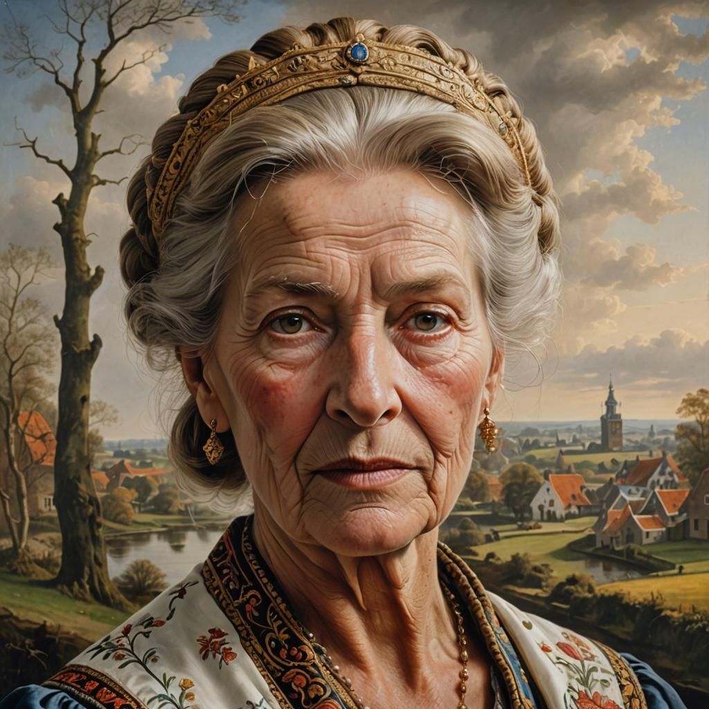 Dutch Realism Portrait of Lucretia Akershoek
