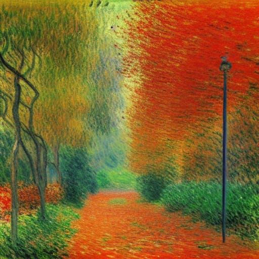 Autumn Path in Impressionistic Style