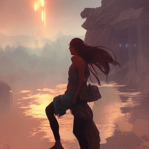 Post-Apocalyptic Embrace: Dynamic Artstation Concept