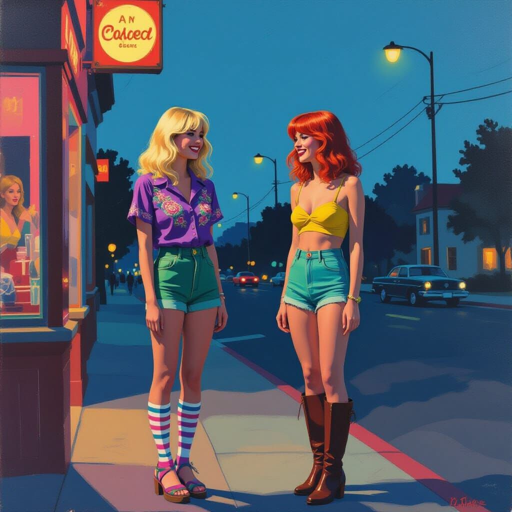 Glamorous 70s Style Night Out After Clubbing