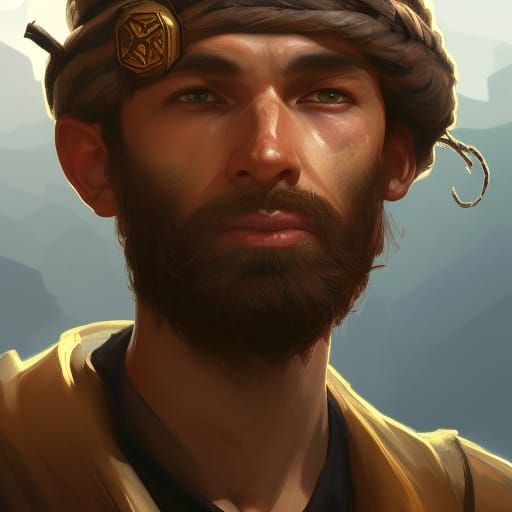 Desert Merchant: Fantasy Character Portrait in 4K