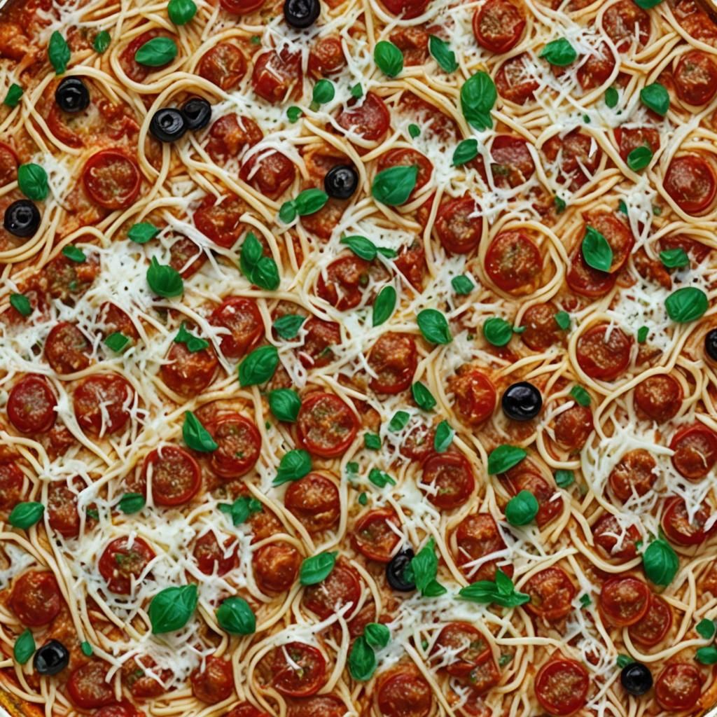 AI's Take on Spaghetti Lasagna Pizza