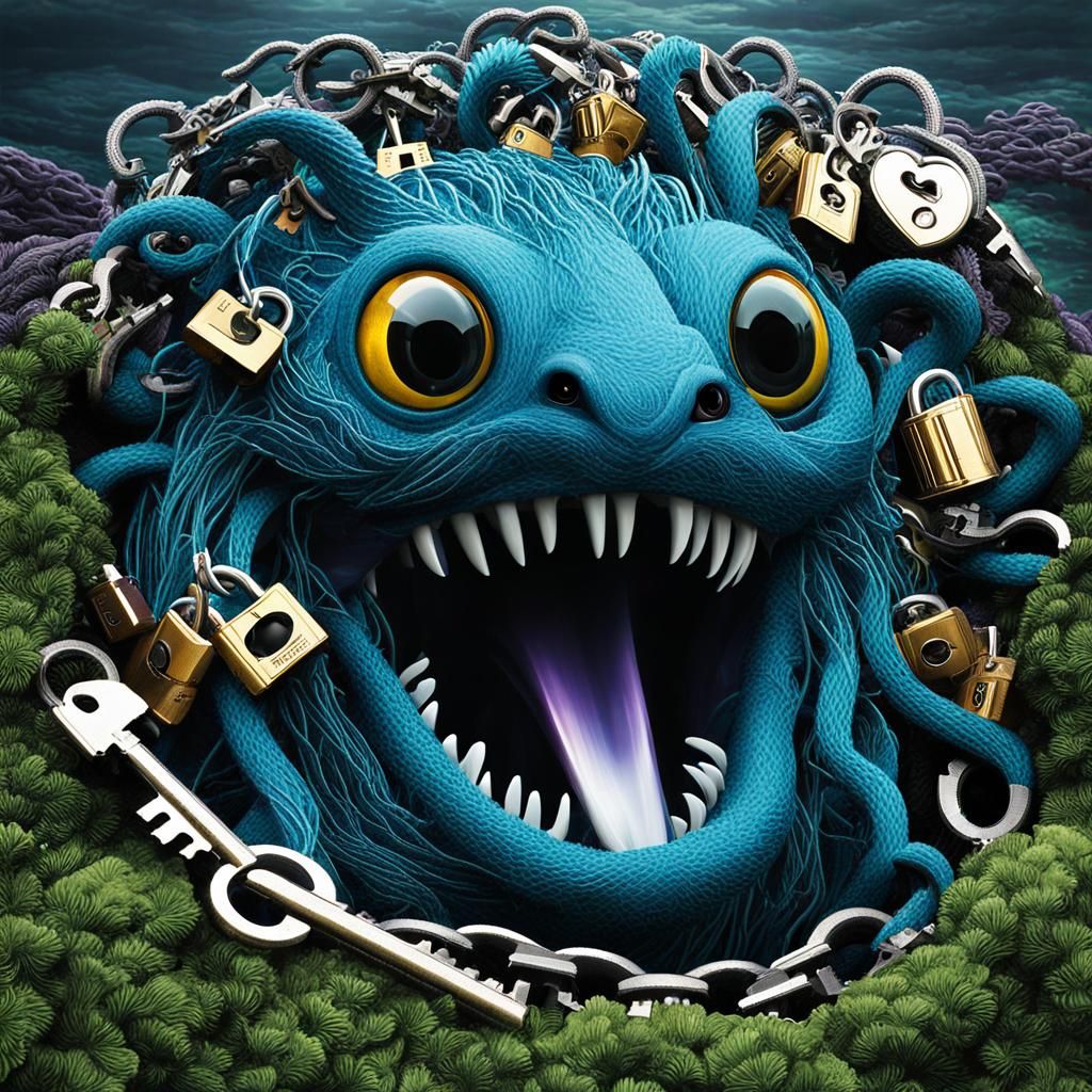 Whimsical Lock Mess Monster of Loch Ness