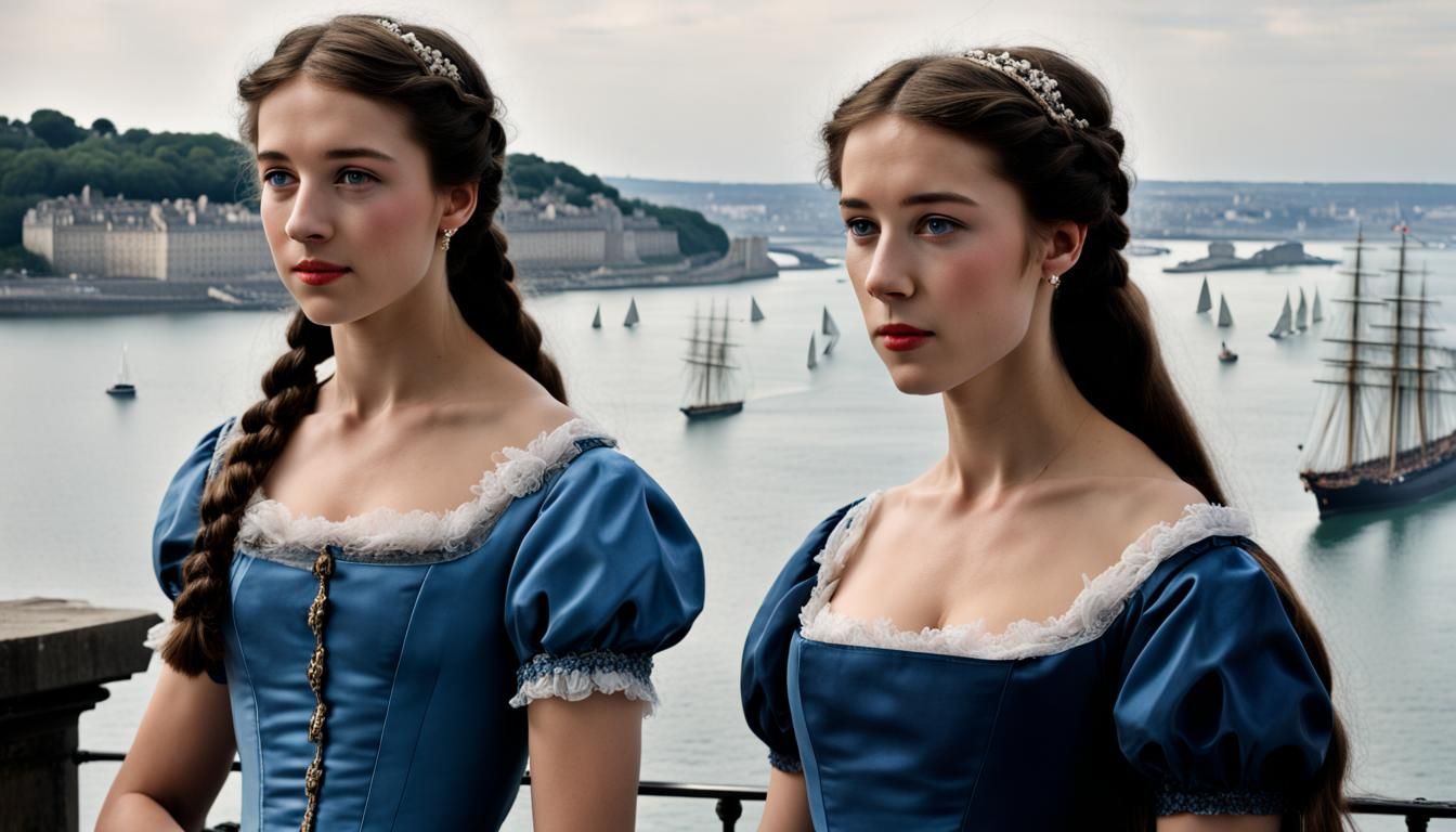 French Duchesses Wave Goodbye to Warships