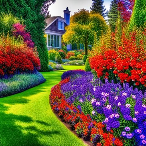 Hyperrealistic Flower Garden in Ultramodern Home