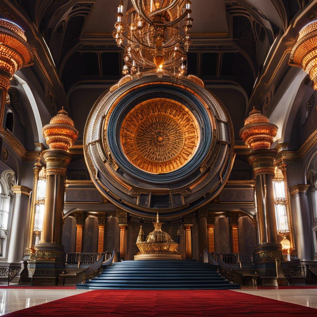 Gigantic Wedding Cake Metropolis: Detailed Matte Painting