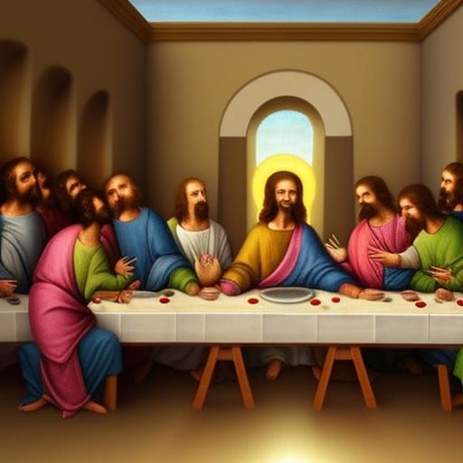 The Last Supper with Divine Sunlight