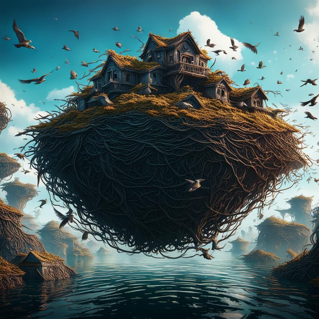 Fantastical Floating Archipelago of Bird Nests