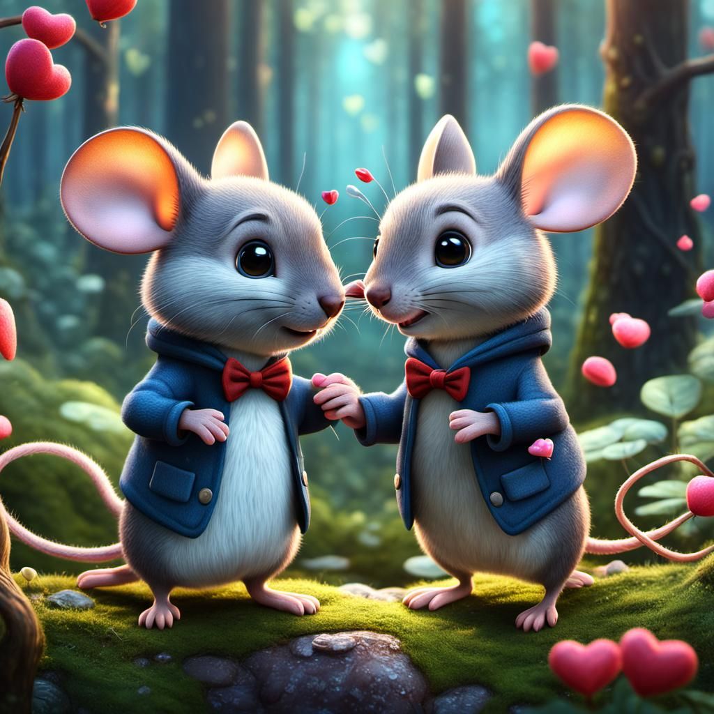 Charming Mice Fall in Love: Valentine's Day Fantasy
