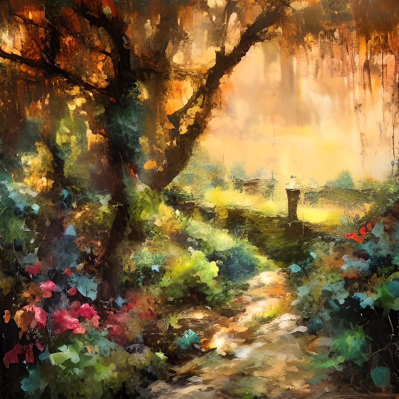 Orchid Still Life in Oil with Sfumato