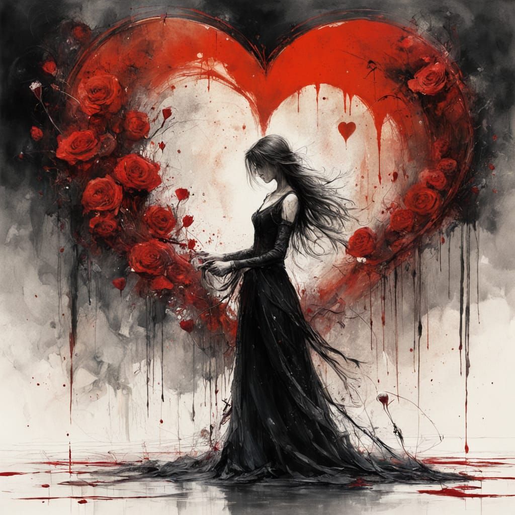 Gothic Ballroom Dance of Skeletal Lovers by Blood Moon