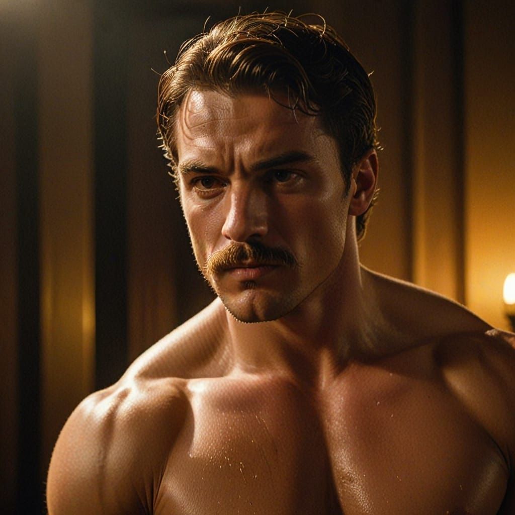 Hyperrealistic Baroque-Inspired Film Still