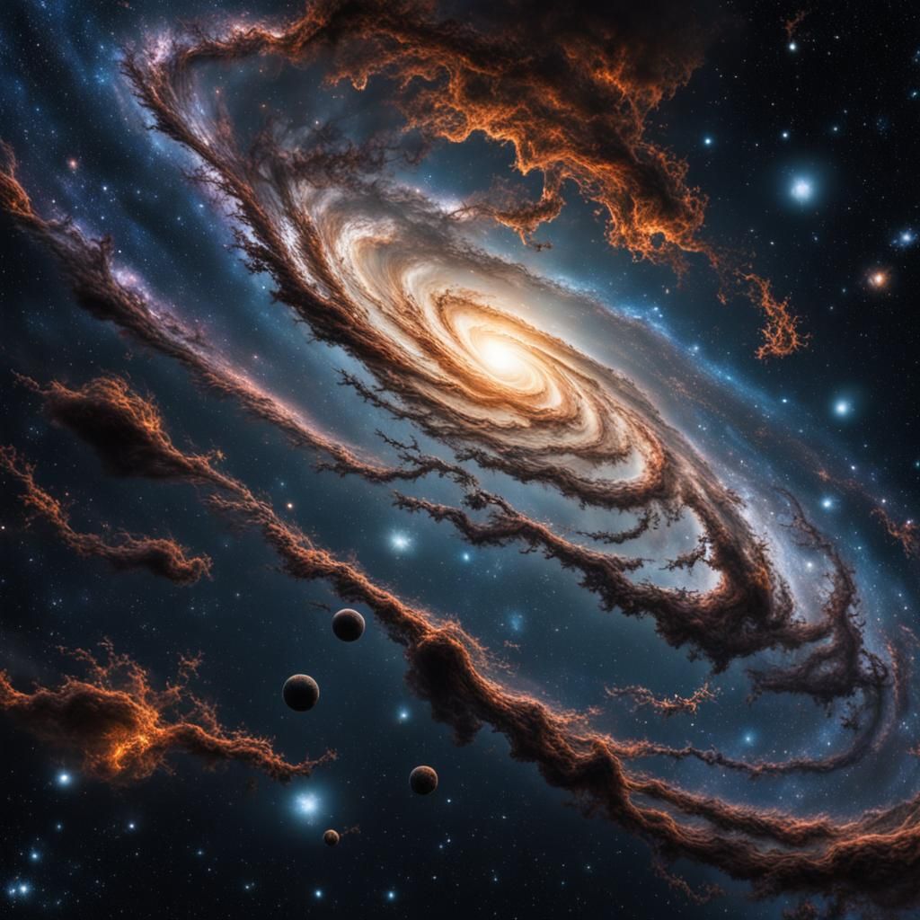 Hyperrealistic Galaxy with Intricate Details in HDR