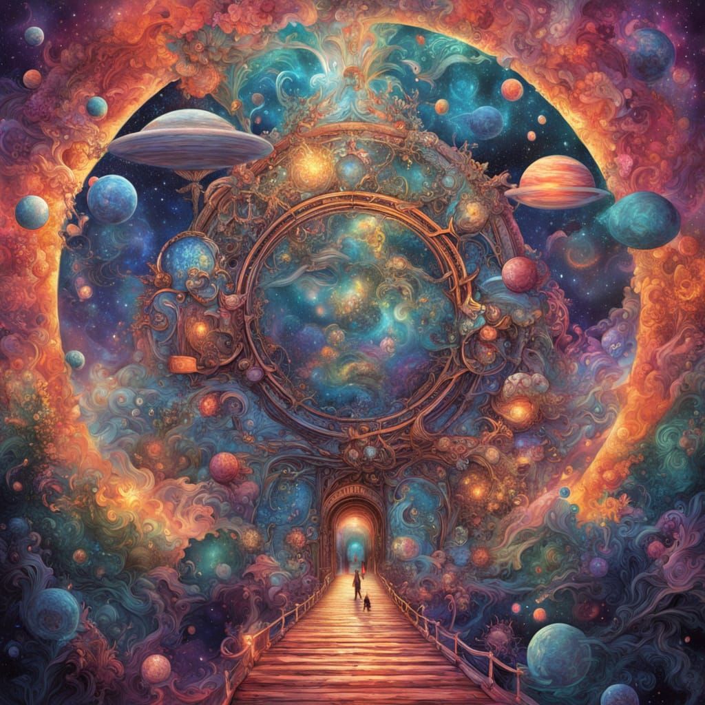 Endless Summer Childhood Memories in Vibrant Astral Cosmic L...