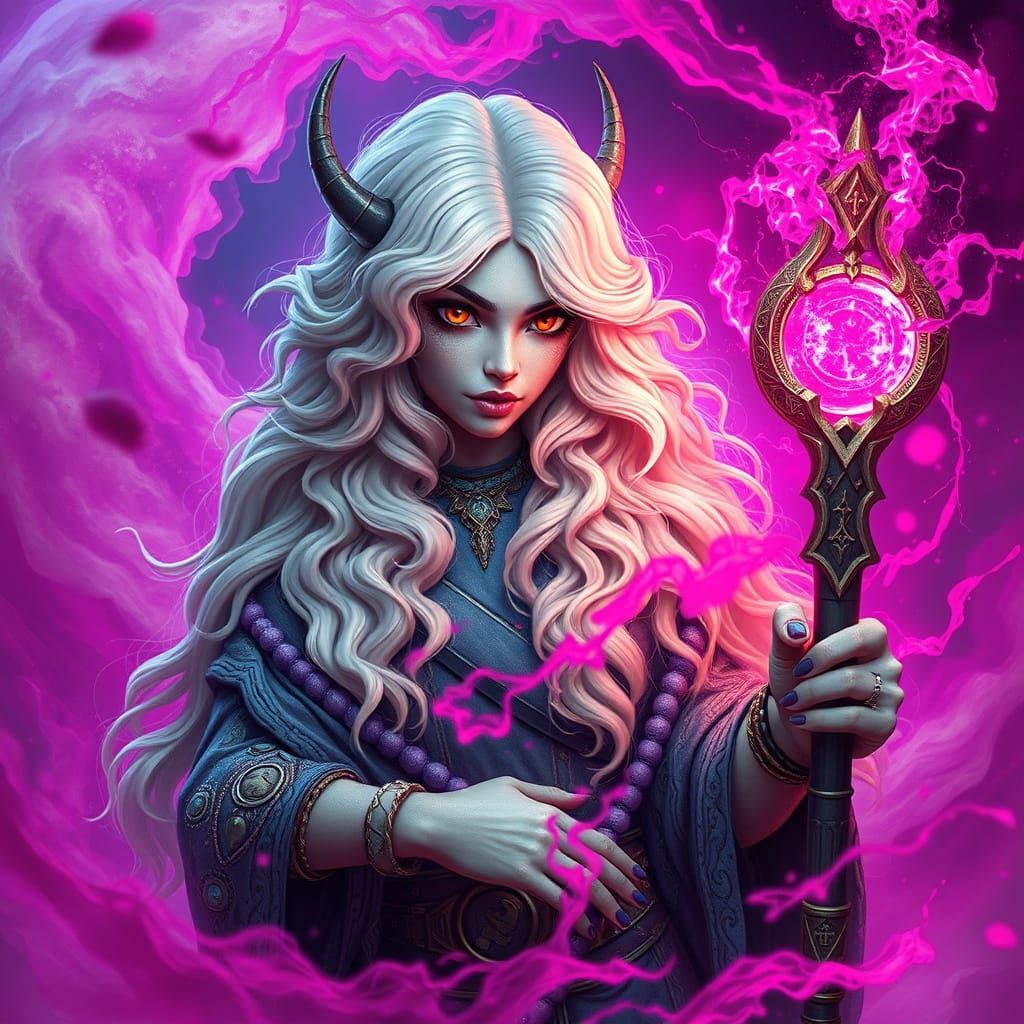 Mystical Rock Spirit with Magical Staff