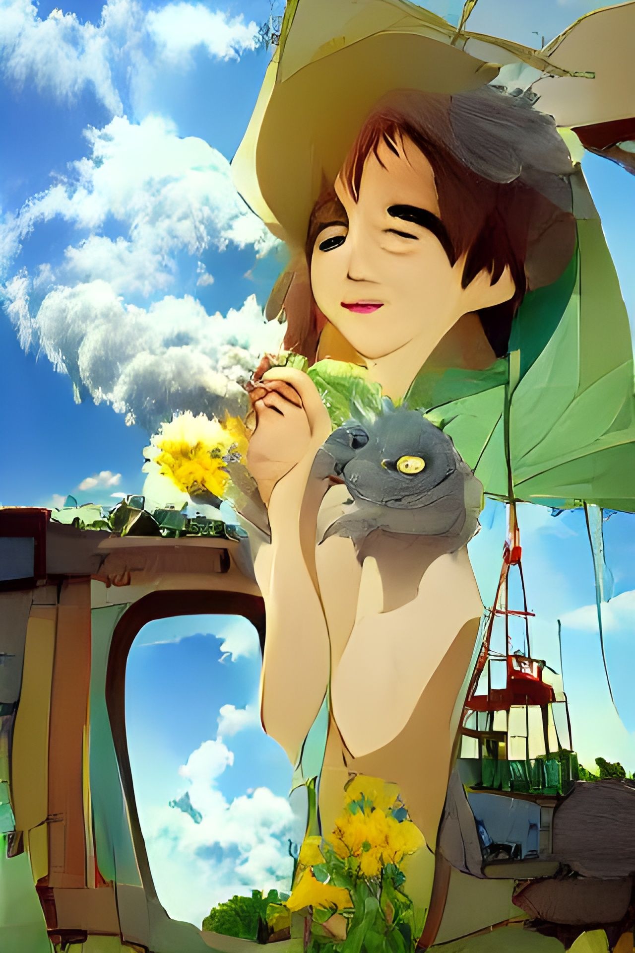 Anime Sunny Day Inspired by Studio Ghibli