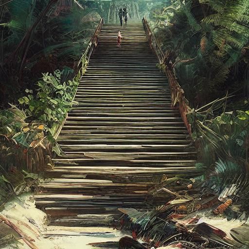Surreal Stairway to Hidden Worlds: Digital Art