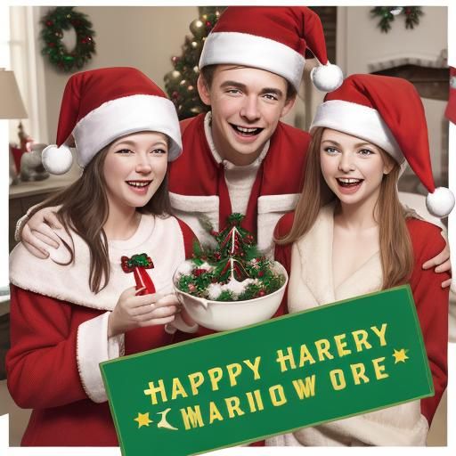 Festive Christmas Scene Captures Holiday Joy