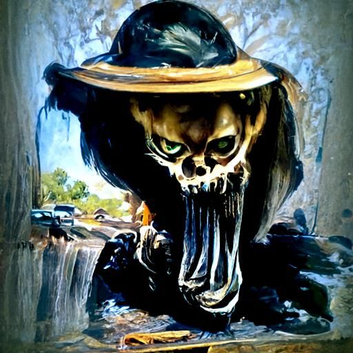 Powerful Figure in Oil Painting Style