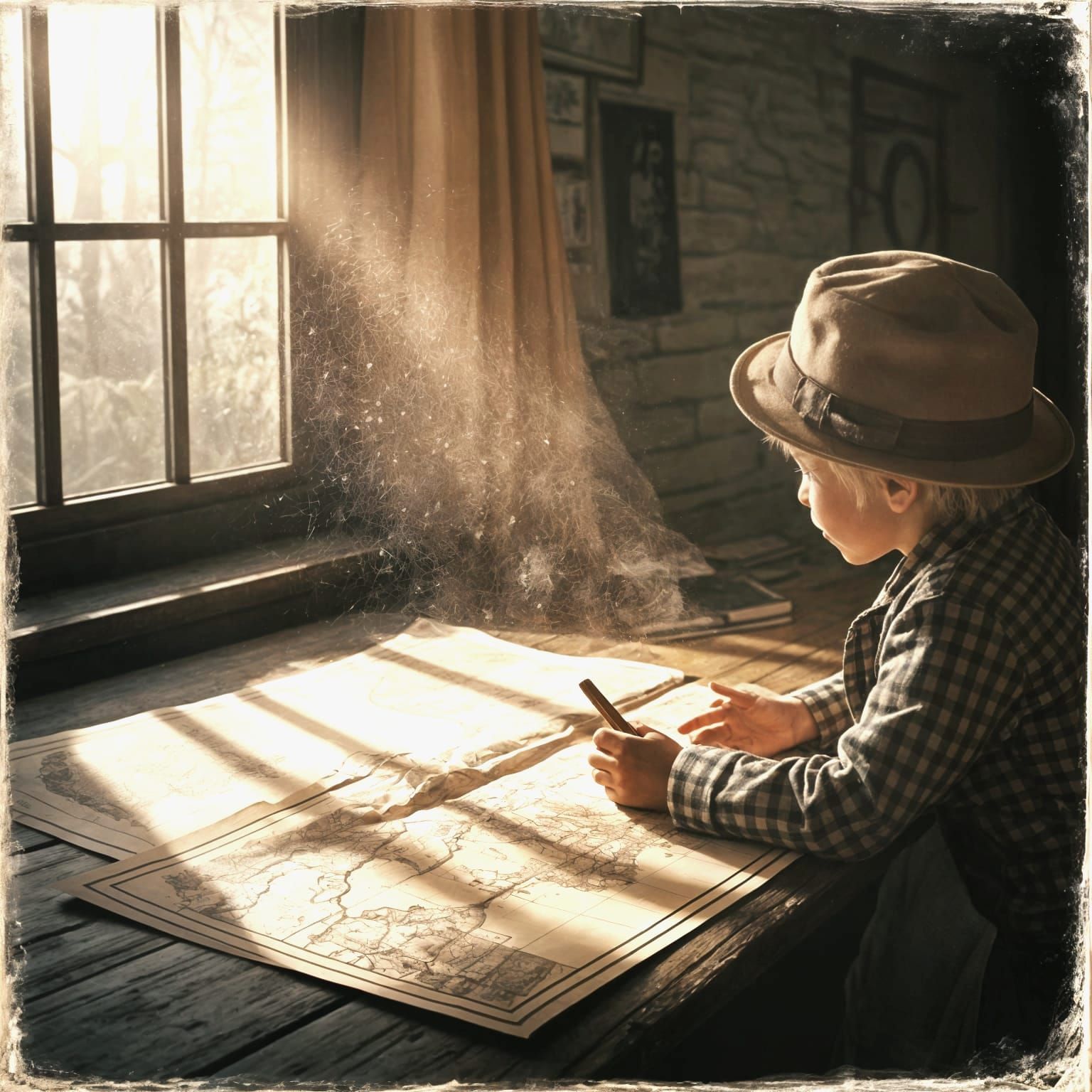 Nostalgic Childhood Adventure in Photorealistic Style